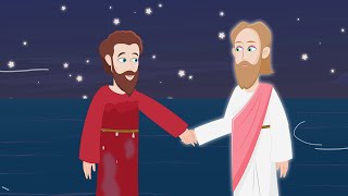 Jesus Walks on Water  Miracles of Jesus  Bible Stories  4K HD [upl. by Adlare]