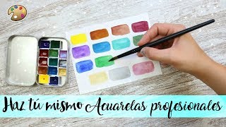 COMO HACER ACUARELAS EN CASA PASO A PASO  YourCreativeChannel [upl. by Ranchod]