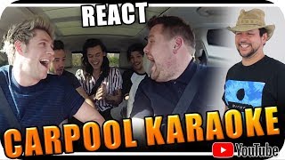 ONE DIRECTION amp JAMES CORDEN KARAOKE  Marcio Guerra Reagindo React Reação [upl. by Azeret]