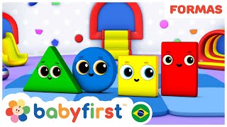 Aprenda as cores e as formas geometricas  Desenhos Educativos  BabyFirst Brasil [upl. by Terra161]