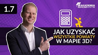 17Jak uzyskać wszystkie powiaty w Mapie 3D Kurs Raporty na mapach w Excelu i Power BI [upl. by Anerroc]