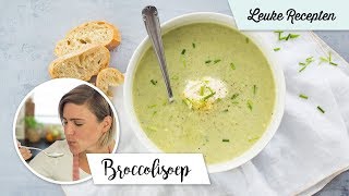 Broccolisoep simpel en snel recept 🥣  LeukeReceptennl [upl. by Itsrik]