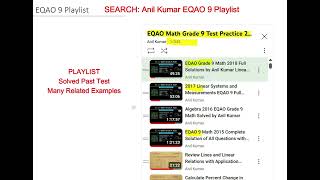 How to Prepare for EQAO 9 Math 2024 Check Anil Kumar Solved Test Papers [upl. by Otrebide]