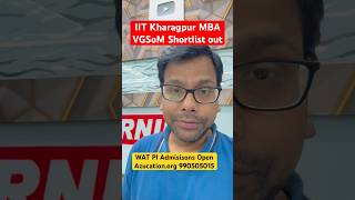 IIT Kharagpur MBA 202426 VGSoM Shortlist out  Join Interview Course azucationorg 9905050159 [upl. by Wiese906]