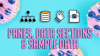 Template designer Panes Data sections and Sample data [upl. by Biegel594]