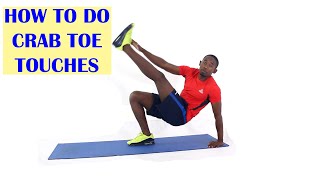 How to Do Crab Toe Touches Exercise [upl. by Siuqaj]