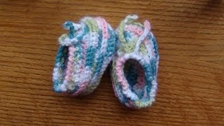 How to Crochet Baby Booties [upl. by Galanti]