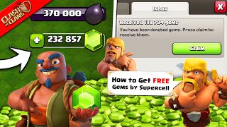 5 WAYS How to Get FREE GEMS Donated by Supercell in Clash of Clans 2024 [upl. by Aned]