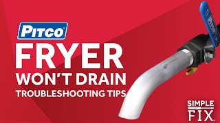 Pitco Fryer Wont Drain Troubleshooting Tips [upl. by Drofiar638]