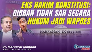 Eks Hakim Konstitusi Gibran Tidak Sah Secara Hukum Jadi Wapres  SPEAKUP [upl. by Eicnan]