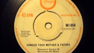 Desmond Dekker  Honor Your Mother amp Father  Island Records UK 1963 [upl. by Lirrad]