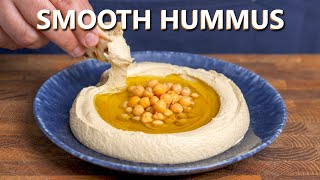 The Secret To SMOOTH Homemade Hummus [upl. by Freyah622]