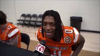 Oklahoma State RB Ollie Gordon in OU transfer Gavin Freeman fall camp so far and more [upl. by Nytram]