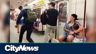 ON CAM TTC riders react to violent daytime stabbing on subway [upl. by Arno315]