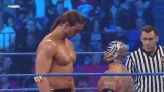 SmackDown 41511 Rey Mysterio vs Drew McIntyre [upl. by Elahcim]