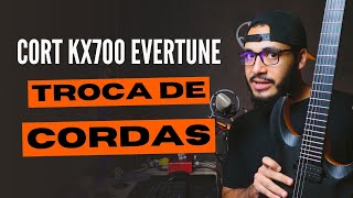 Troca de cordas  Cort KX700 Evertune [upl. by Goth]