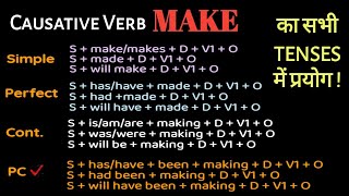 Use of MAKE as a Causative Verb in All Tenses। काम करवाने की Englishengmania [upl. by Noicnecsa]