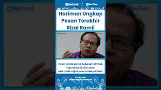 SHORT Pesan Rizal Ramli Sebelum Wafat Indonesia Dinilai akan Baik baik saja karena Rakyat Kuat [upl. by Combs]