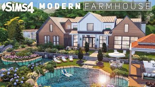 Large MODERN Farmhouse  Part 1  Exterior amp Landscape No CC the Sims 4  Stop Motion [upl. by Deck]