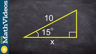 Find the missing length of a triangle using the cosine function [upl. by Salas]