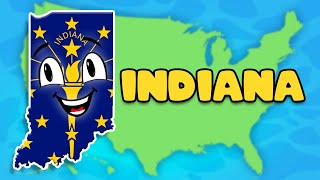 Explore The State Of Indiana  US Geography For Kids  KLT GEO [upl. by Harte]