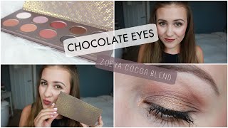 Chocolate Eyes Tutorial  Zoeva COCOA BLEND [upl. by Noakes]