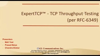 ExpertTCP™  TCP Throughput Testing Methodology [upl. by Basil]