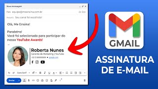 Como Colocar Assinatura no Gmail Imagem ou Texto [upl. by Zacks]