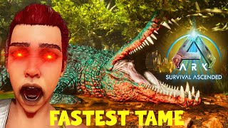 the FASTEST WAY to TAME the DEINOSUCHUS ARK SURVIVAL ASCENDED [upl. by Zipah]