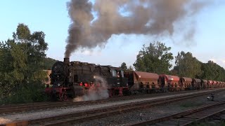 Am Limit  Bergkönigin 95 027 schuftet vor schweren Kieszügen [upl. by Reidid]