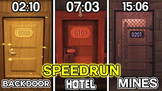 I FOUND 201 DOOR  │ DOORS FLOOR 2 BACKDOOR  HOTEL THE MINES WORLD RECORD SPEEDRUN 3720 │ROBLOX [upl. by Eibot817]