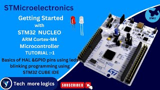 STM32Microcontroller Basics of HAL ampGPIO pins with LEDs Blinking example using STM32CUBE IDE [upl. by Enelime]