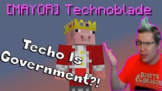 Technoblade Became the Mayor of Skyblock Reaction Techno IS Government [upl. by Binnie116]