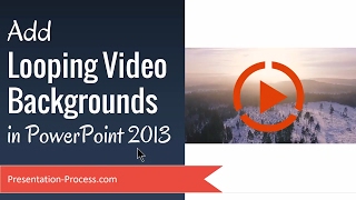 Add Looping Video Backgrounds in PowerPoint 2013 [upl. by Hurlee]