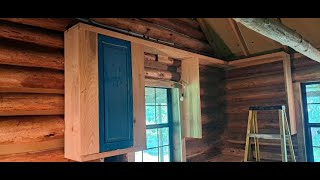 Log Cabin Build Rough Cut Lumber Kitchen Cabinets 1 [upl. by Jamieson332]