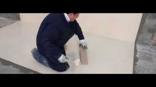 Thin Porcelain Floor Installation [upl. by Ecineg]