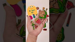 Make your own Stickers in ₹0 🤓🌈 Very Easy 😜 easy paper craft shorts [upl. by Adnawed742]