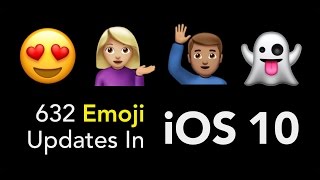 632 Emoji Updates in iOS 10 [upl. by Lirrehs]