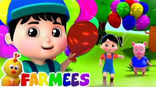 Balloon Song  Childrens Music  Nursery Rhymes amp Kids Songs  Baby Cartoon  Farmees [upl. by Annua]