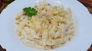 Carbonara cu Smantana si Bacon Gata in doar 10 minute  AdeLinas Kitchen [upl. by Ahtimat417]