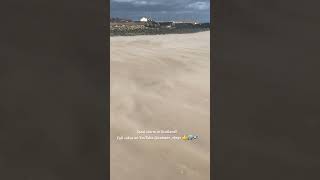 Sand storm on Scottish beach camper travel vanlifescotland vanlifeuk [upl. by Enellij]