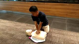 Standard CPR being conducted on a mannequin [upl. by Meirrak100]