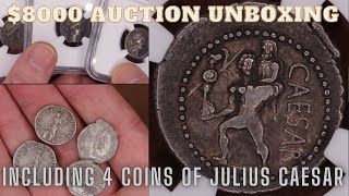 I Got Carried Away and Bought 4 Denarii of Julius Caesar  Unboxing My 8000 Coin Auction Wins [upl. by Bryner]