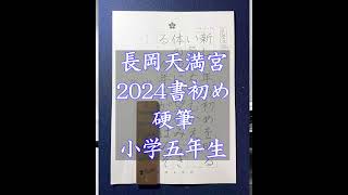 【長岡天満宮書き初め】2024硬筆5年生 濁点のひらがなは左寄りから書く良いです [upl. by Aslehc783]