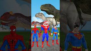 TRex Dinosaur Takes on SpiderMan in EPIC Battle dinosaur dinosaurs trex spiderman [upl. by Kcerred241]