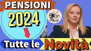 PENSIONI 👉 TUTTE LE NOVITÀ ATTESE per il 2024 ❗️ [upl. by Odrawde]