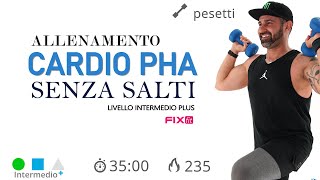 Cardio PHA Allenamento Completo Senza Salti Con Pesetti [upl. by Laucsap180]