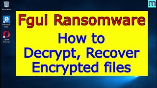 Fgui virus ransomware How to decrypt Fgui files Fgui File Recovery Guide [upl. by Meraree]