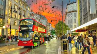 London Autumn Halloween Walk 🍁🎃 South Bank to Mayfair Walking Tour  4K HDR [upl. by Hakilam]