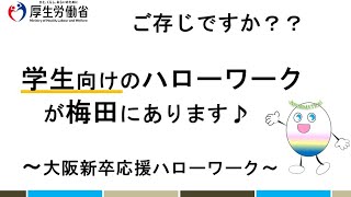 ご存じですか？？学生向けのハローワークが梅田にあります♪大阪新卒応援ハローワーク～ [upl. by Hadeehuat]